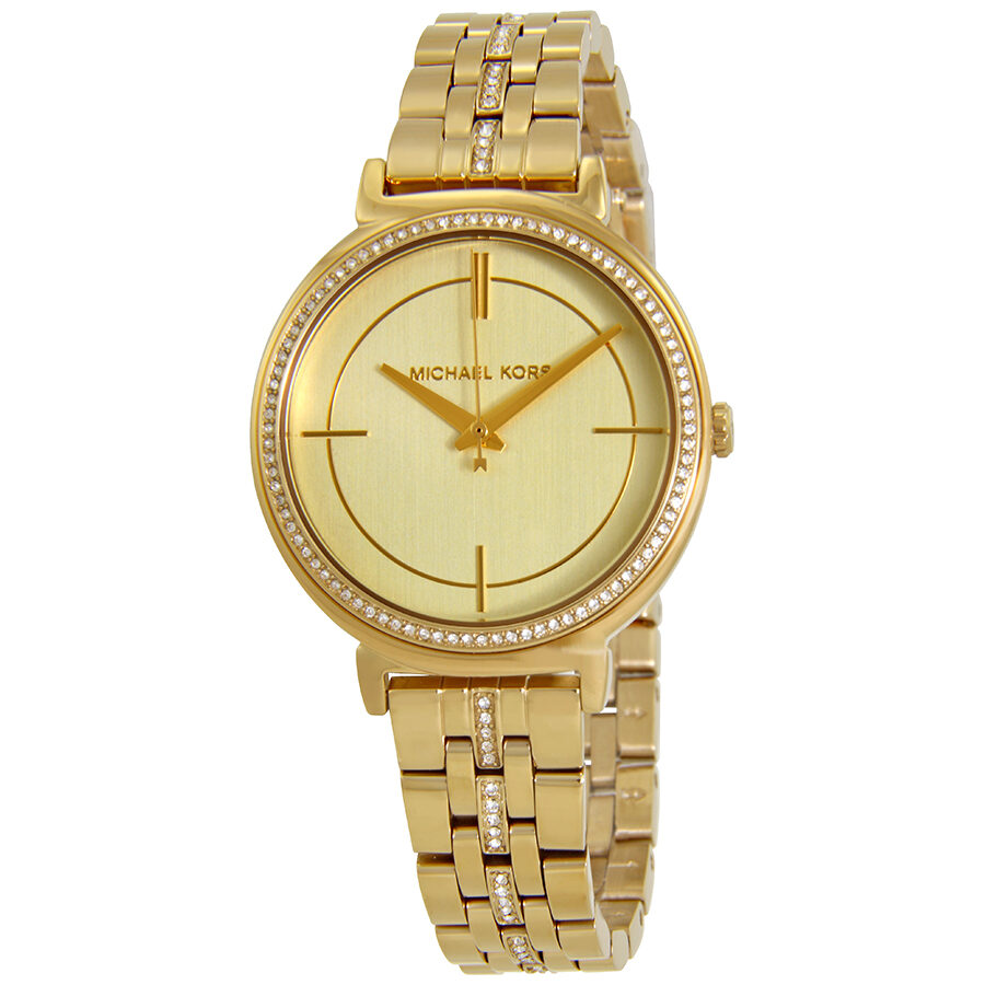 Michael Kors Cinthia Gold-Tone Crystal Women's Watch - MK3681