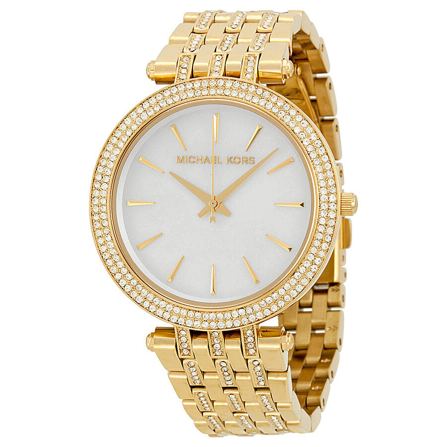 Michael Kors Darci Madre de Perla Dial Oro Acero Cristal Señoras Reloj MK3219