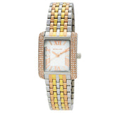 Michael Kors Emery Tri-Tone Quartz Crystal White Dial Ladies Watch MK4744 - Watches of America