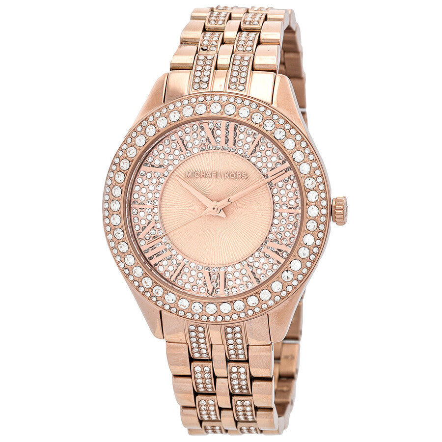 Michael Kors Harlowe Pave Rose-gold Women's Watch - MK4710