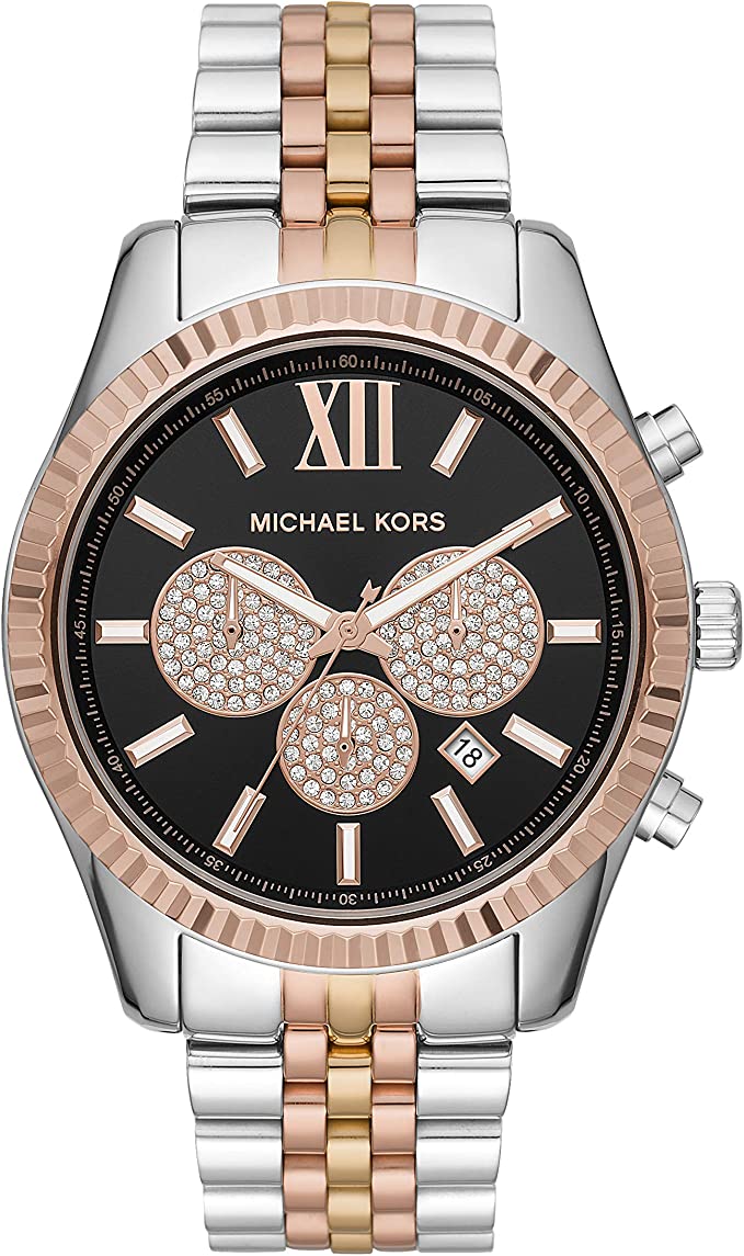 Buy Michael Kors Lexington Tri Tone Men's Watch MK8714 from