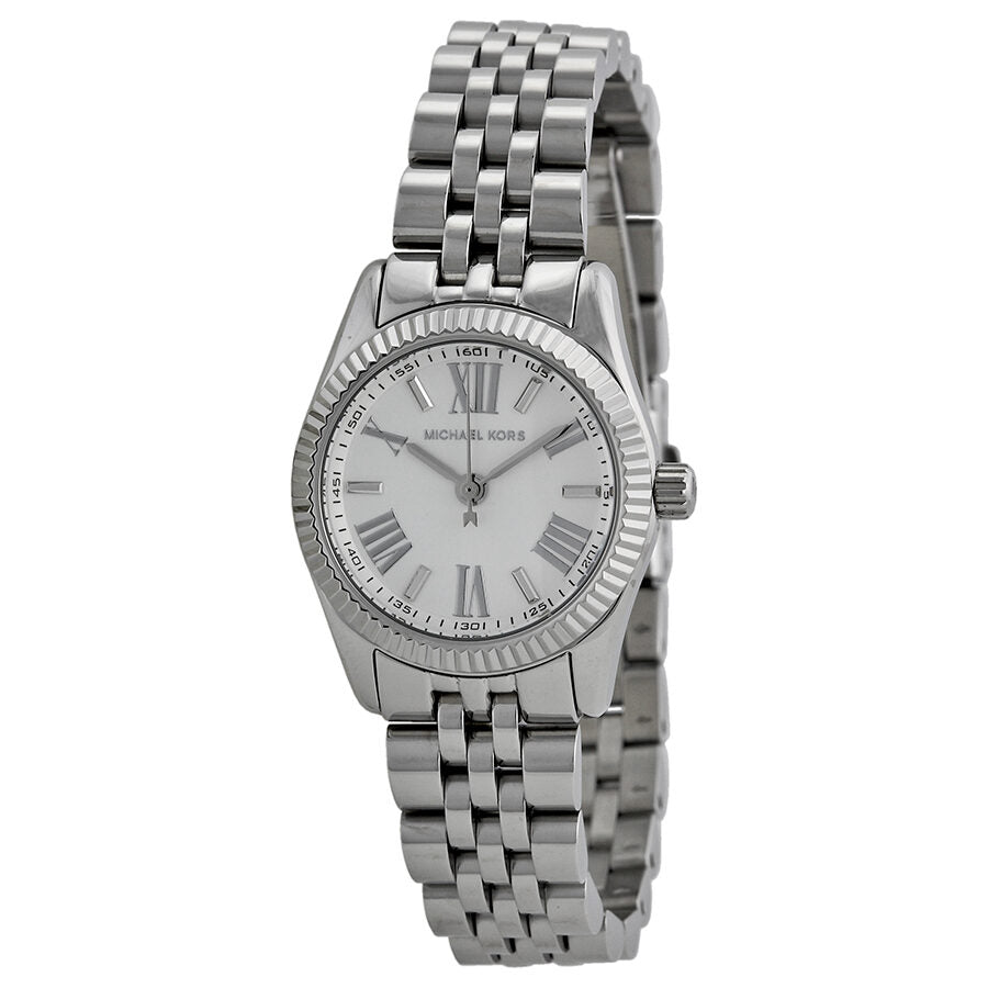 Michael Kors Lexington Reloj de mujer de acero inoxidable con esfera blanca MK3228