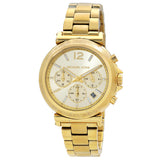 Michael Kors Maren Chronograph Quartz Gold Dial Ladies Watch MK7493 - Watches of America