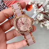 Michael Kors Mini Blair Reloj multifunción con esfera rosa para mujer MK6175
