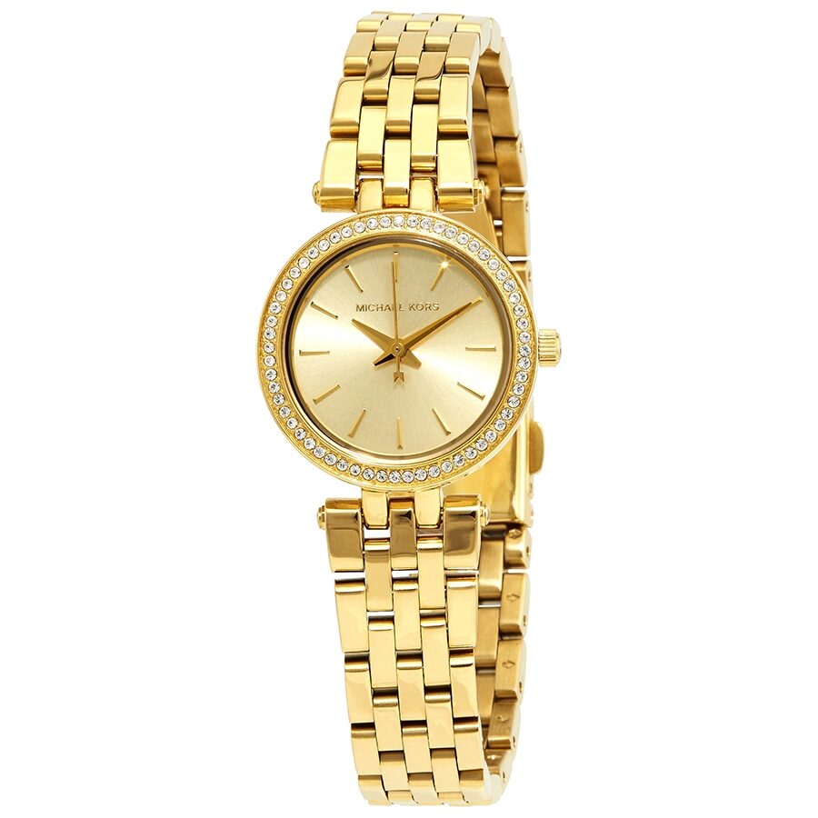 Michael Kors Mini Darci Champagne Dial Dorado Reloj para mujer MK3295