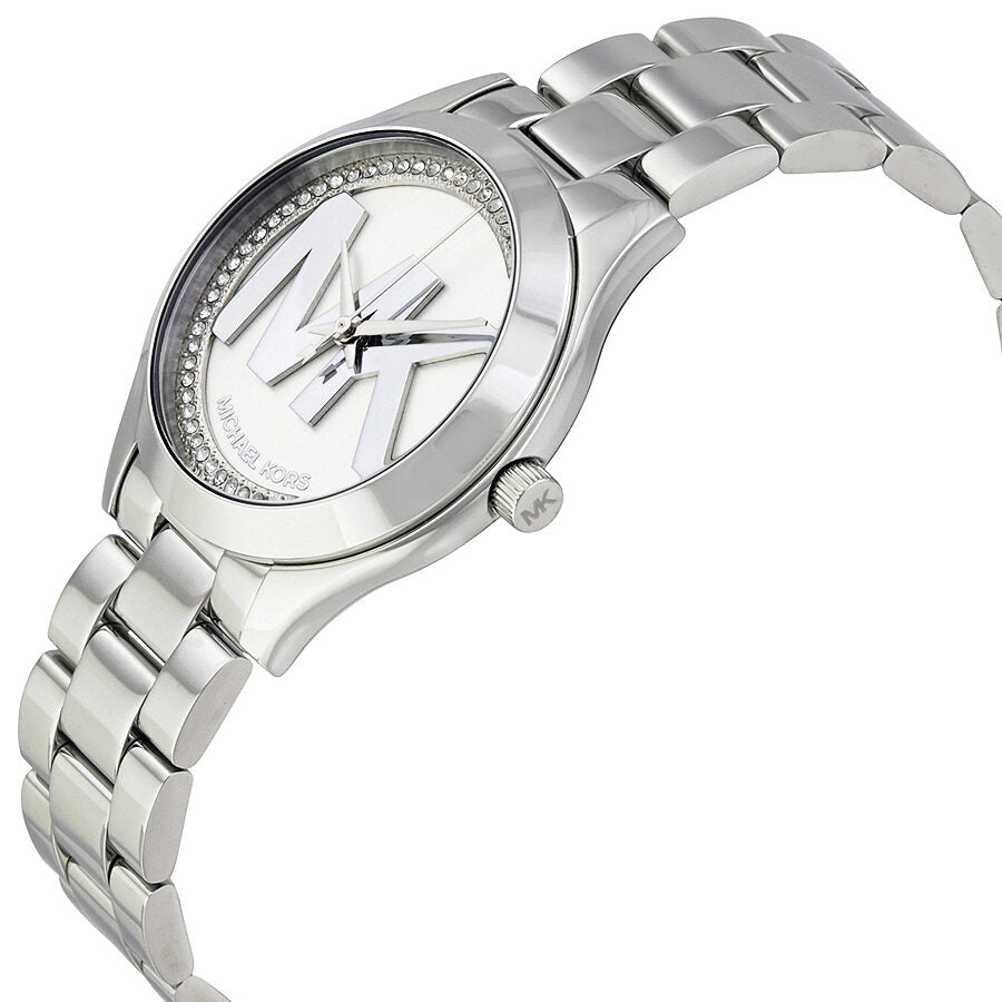 Michael Kors Mini Slim Runway Reloj de mujer con esfera plateada MK3548