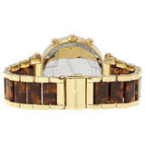 ساعة مايكل كورس باركر كرونوغراف النسائية ذات المينا الذهبية MK5688