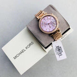 Michael Kors Parker Reloj cronógrafo con esfera morada y rosa para mujer MK6169