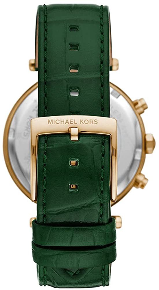 Michael Kors Parker Reloj cronógrafo de cuarzo con esfera verde para mujer MK6985