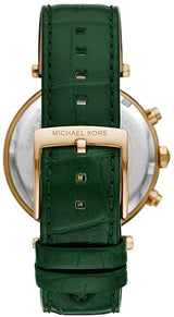 Michael Kors Parker Reloj cronógrafo de cuarzo con esfera verde para mujer MK6985
