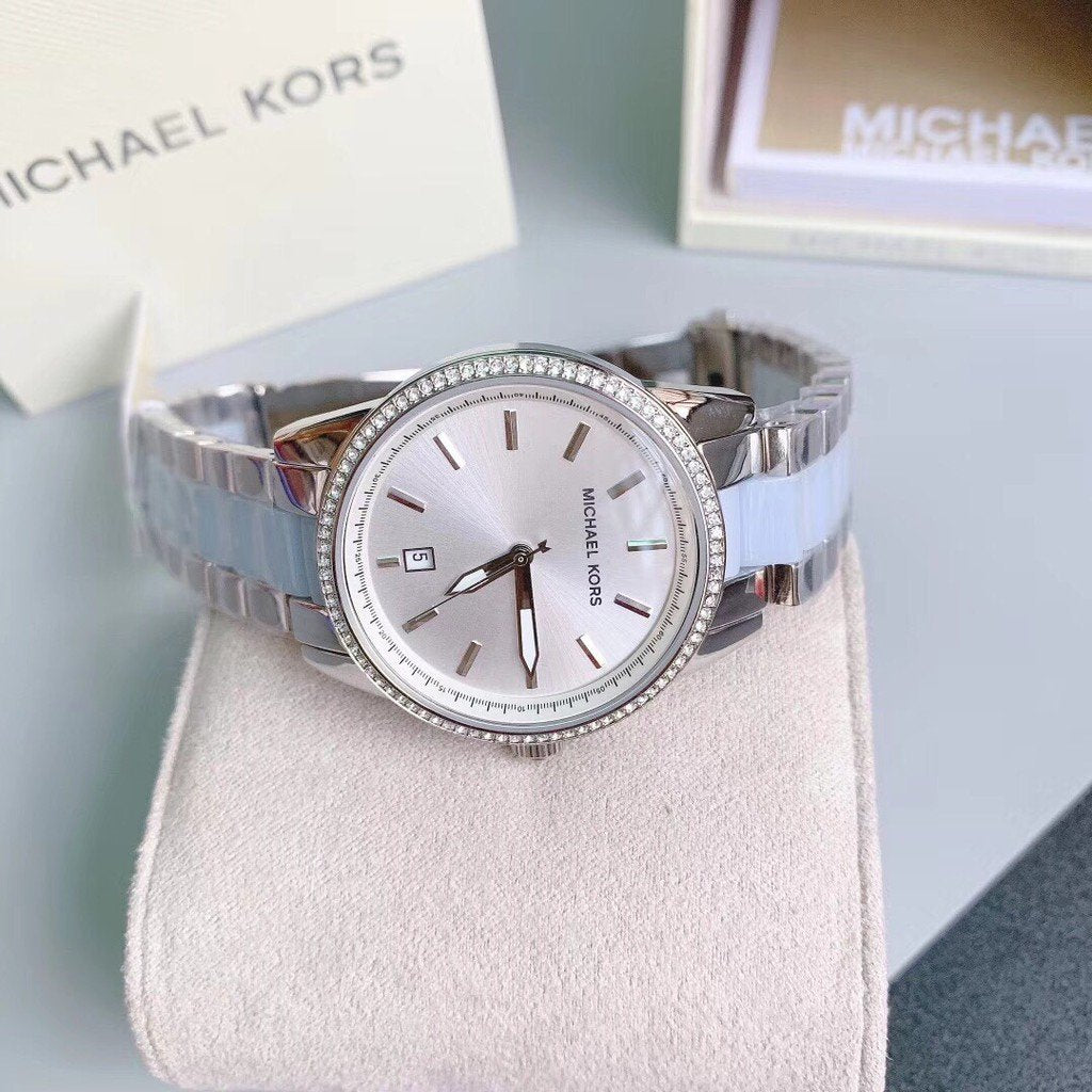 Michael Kors Parker Blue and Silver Women's Watch - MK6348
