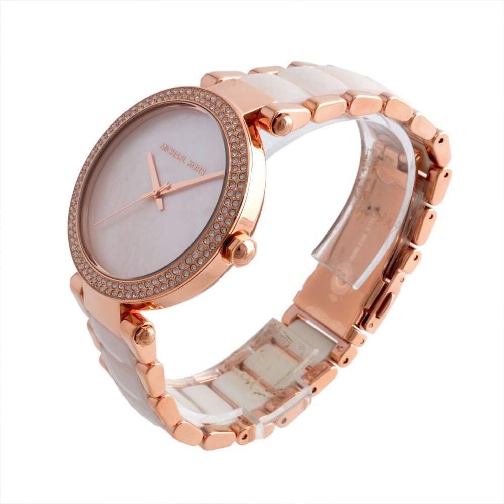 Reloj Michael Kors Parker para mujer en tono dorado rosa MK6402