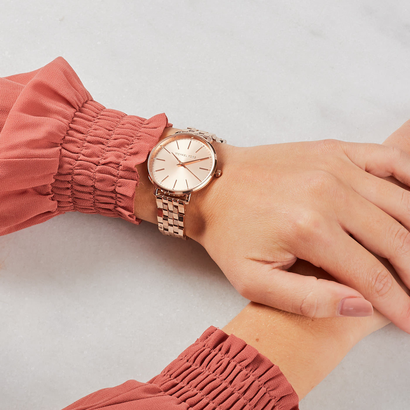 Reloj Unisex Michael Kors Pyper Oro Rosa MK3897