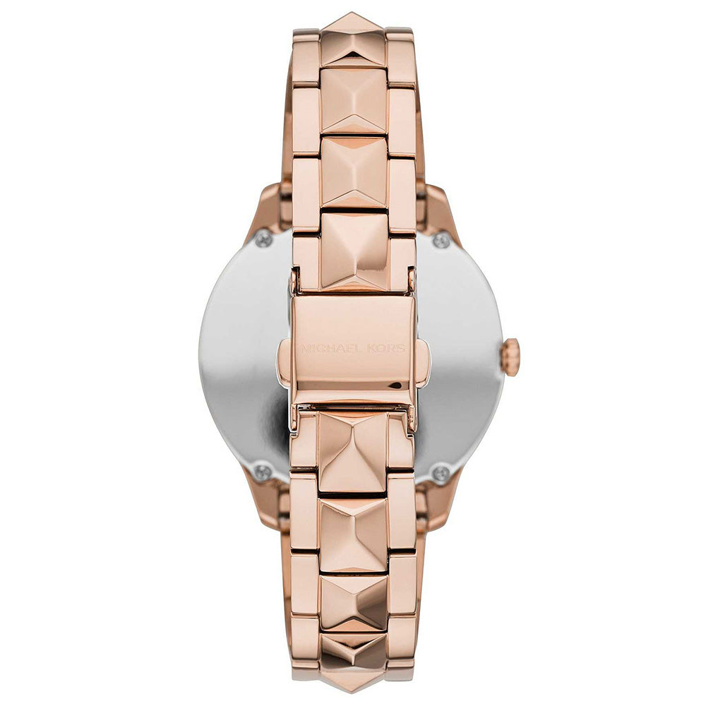 Michael Kors Runway Mercer White MOP Dial Rose Gold Women's Watch - MK6671