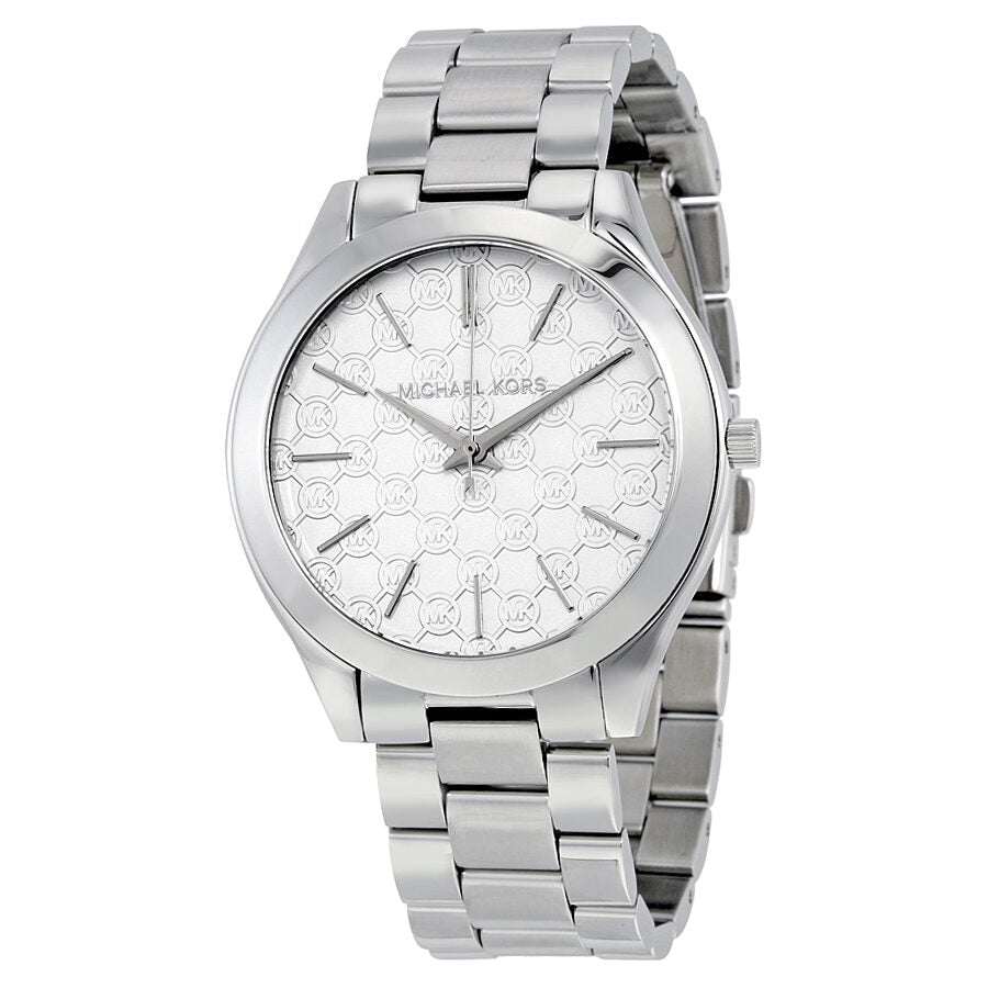 Michael Kors Runway Reloj de mujer de acero inoxidable con esfera plateada MK3371