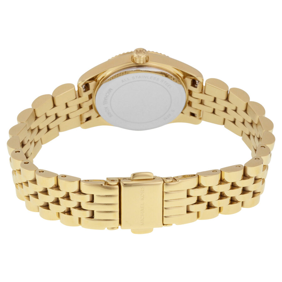 Michael Kors Reloj de mujer de acero inoxidable en tono dorado con esfera plateada MK3229