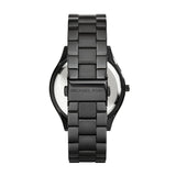 Michael Kors Slim Runway Negro Ion-plateado Reloj Unisex MK3221