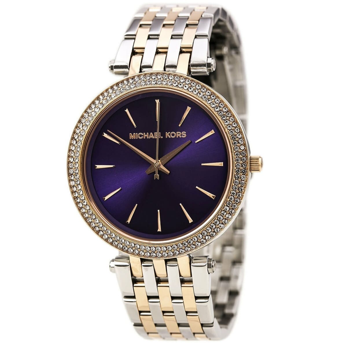 Michael Kors MK3353 - Reloj de pulsera para mujer, esfera morada, dos tonos, Darci