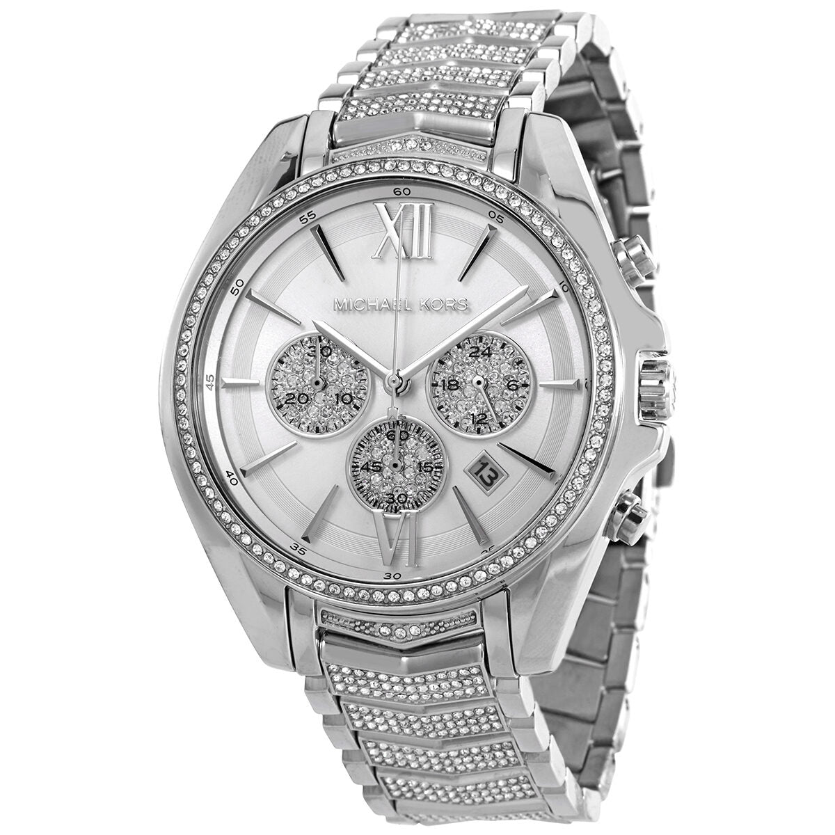 Buy Michael Kors Whitney Chronograph Quartz Crystal Silver 