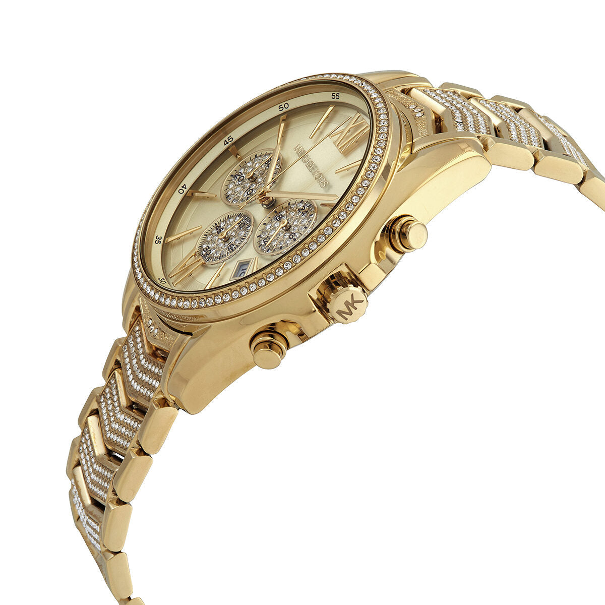Michael Kors Whitney Chronograph Quartz Crystal Gold Dial Women's Watch - MK6729