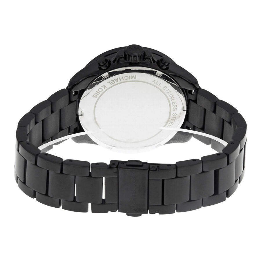 Michael Kors Wren Cronógrafo Crystal Pave Dial Negro Ion-plateado Ladies Watch MK5961