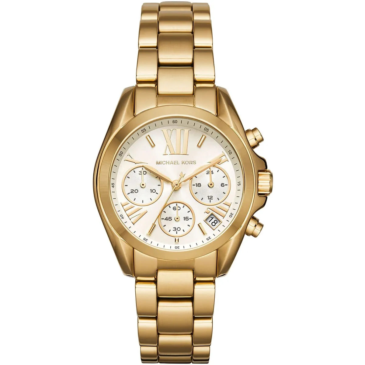 Michael Kors Mini Bradshaw Reloj cronógrafo dorado para mujer MK6267