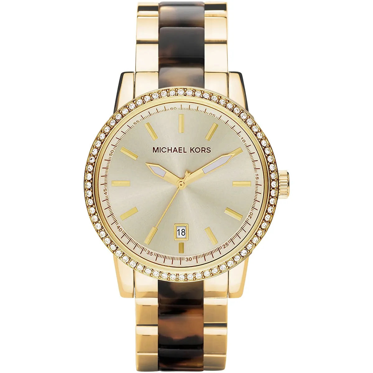 Michael Kors Ritz Gold and Tortoise Acetate Women's Watch - MK6372