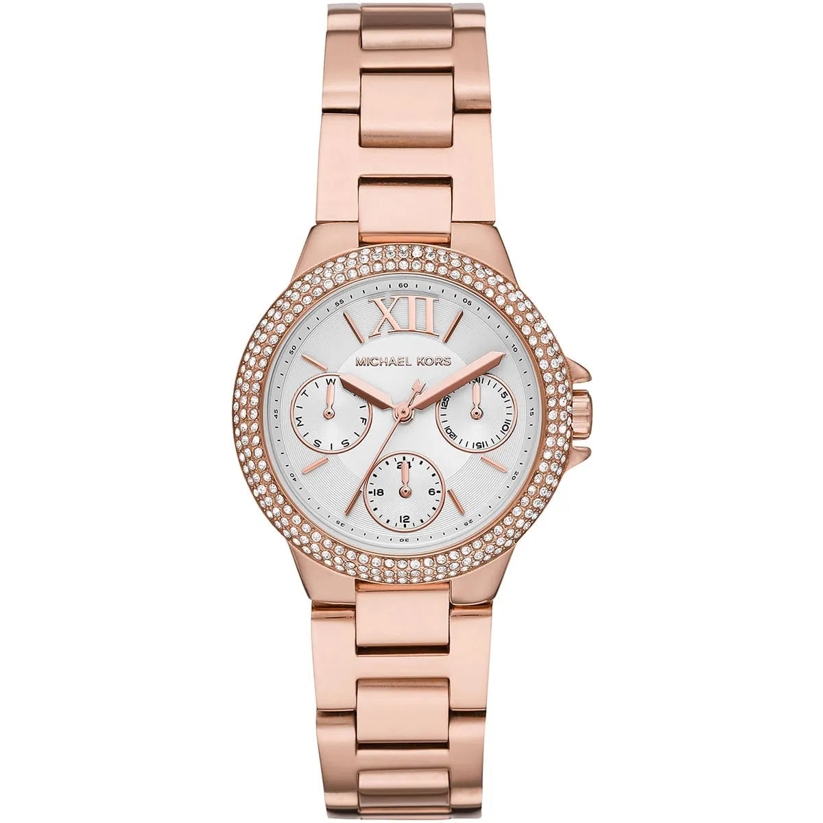 Michael Kors Camille Cronógrafo Cuarzo Cristal Esfera Blanca Reloj Mujer MK6845