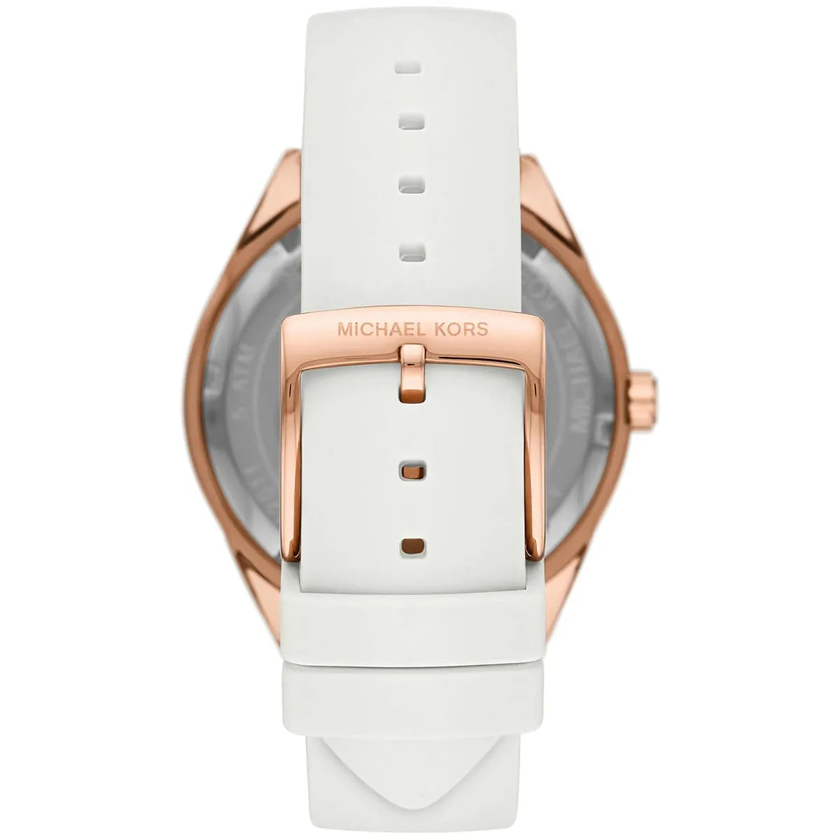 Michael Kors Oversized Sport Multifunction White Silicon Strap Women's Watch - MK6945