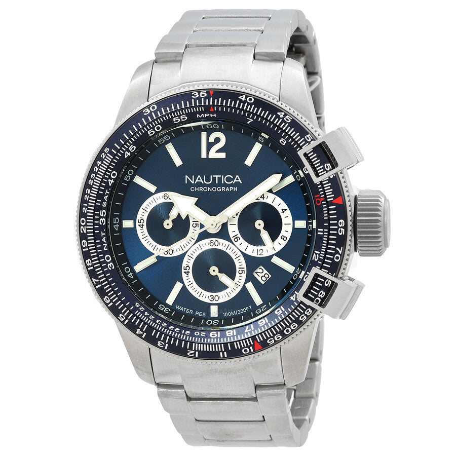 Nautica Chronograph Quartz Blue Dial Men's Watch NAPBFCF02 - The Watches Men & Co