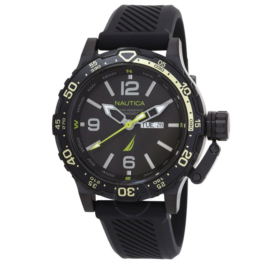 Nautica Glenrock Lagoon Quartz Black Dial Men's Watch NAPGLF114 - The Watches Men & Co