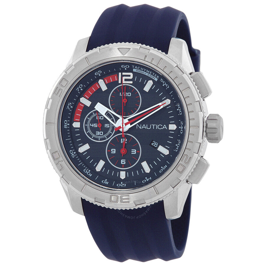 Nautica Naplecr05 Chronograph Quartz Blue Dial Men's Watch NAPLECR05 - The Watches Men & Co
