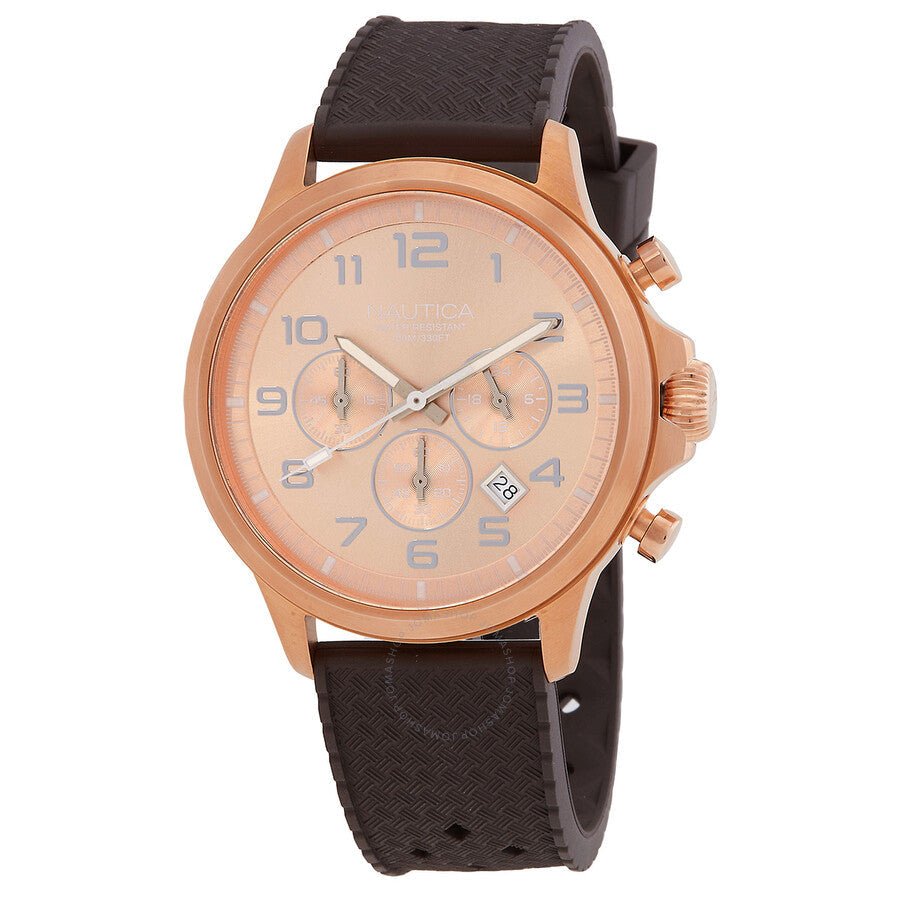 Nautica NCT Blue Ocean Chronograph Quartz Rose Gold Dial Men's Watch NAPBOS403 - The Watches Men & Co