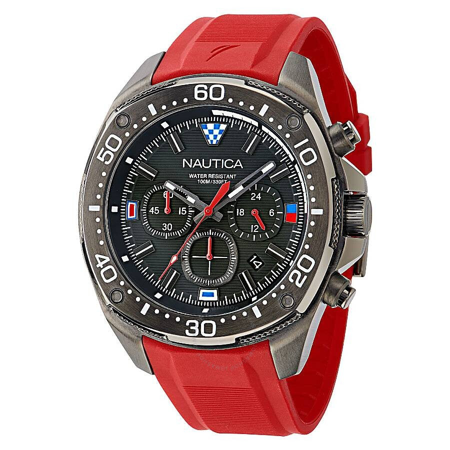 Nautica NCT Blue Sail Chronograph Quartz Black Dial Men's Watch NAPBSF409 - The Watches Men & Co