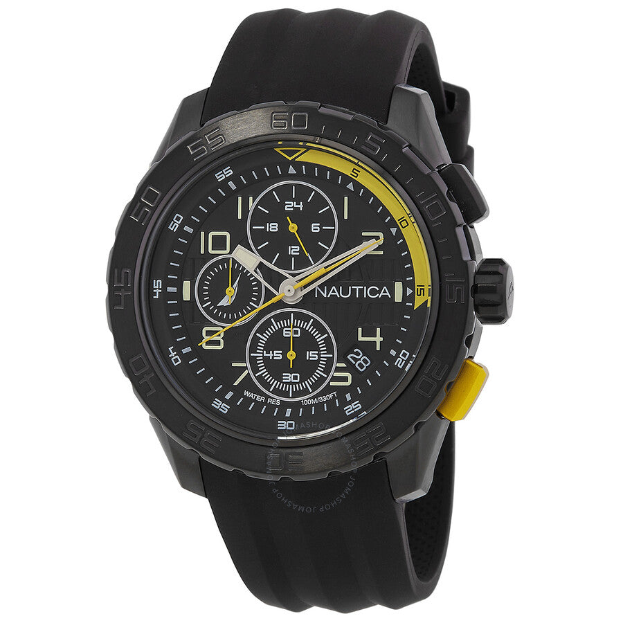 Nautica Nst 101 Chronograph Quartz Black Dial Men's Watch NAPNSS302 - The Watches Men & Co
