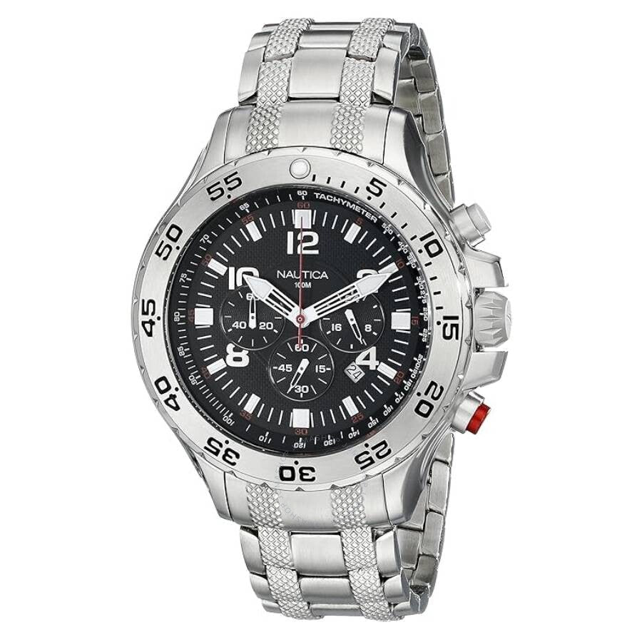 Nautica Nst Chronograph Quartz Black Dial Men's Watch N19508G - The Watches Men & Co