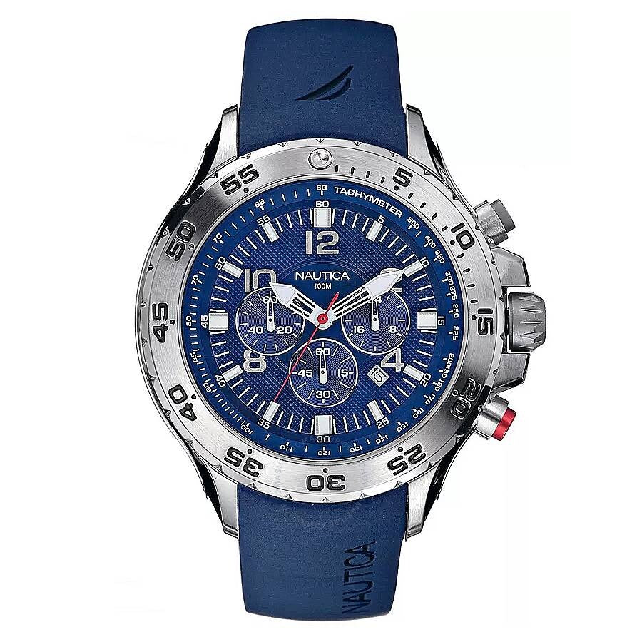 Nautica NST Chronograph Quartz Blue Dial Men's Watch N14555G - The Watches Men & Co