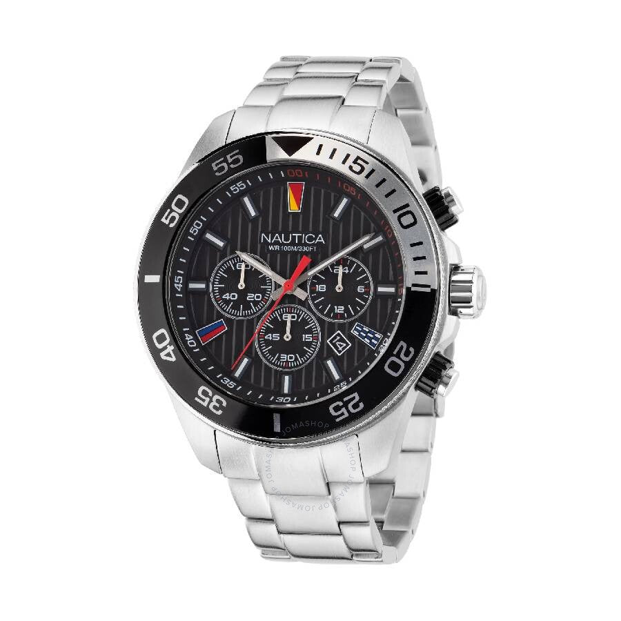 Nautica One Chronograph Quartz Black Dial Men's Watch NAPNOS306 - The Watches Men & Co