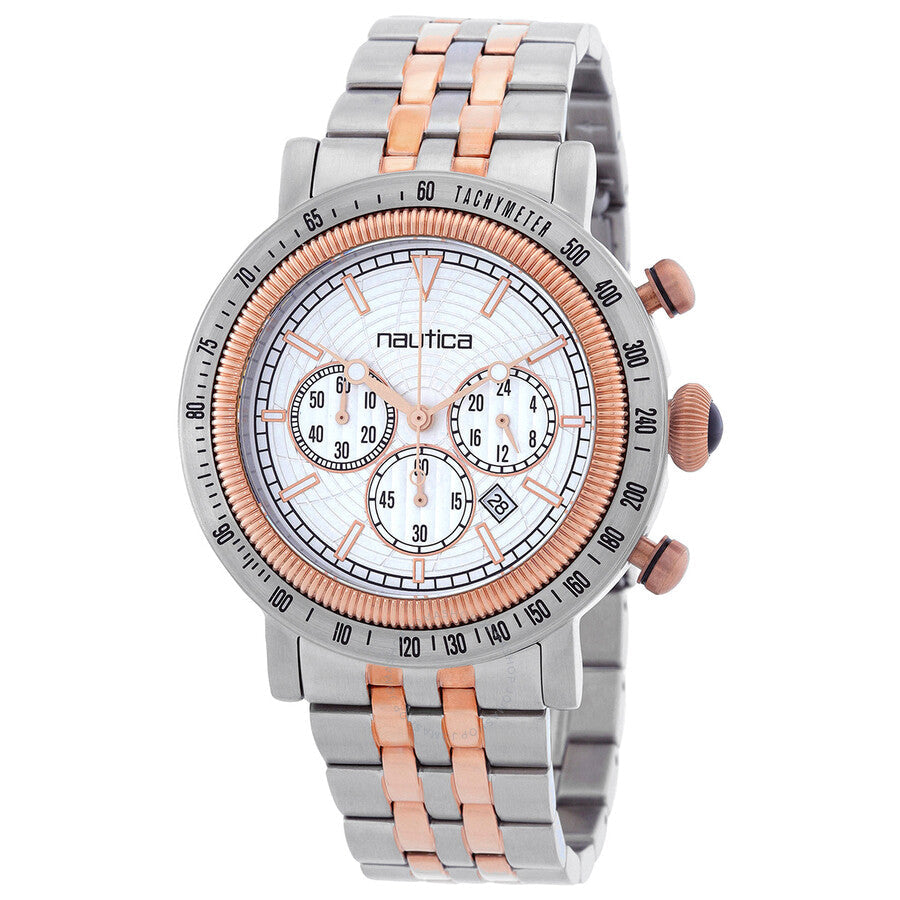 Nautica Spettacolare Chronograph Quartz Silver Dial Men's Watch NAPSPF204 - The Watches Men & Co