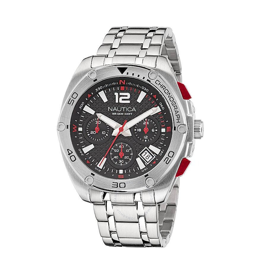 Nautica Tin Can Bay Chronograph Quartz Black Dial Men's Watch NAPTCF206 - The Watches Men & Co