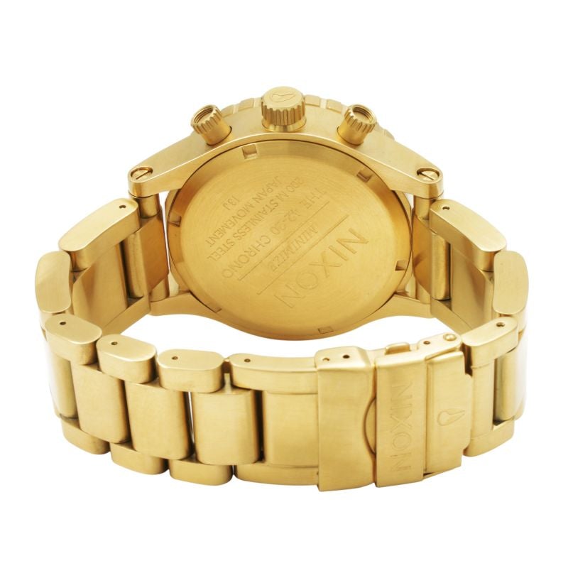 Reloj Nixon 42-20 Chrono Champagne Dial dorado para hombre A037-502