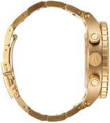 ساعة نيكسون 48-20 كرونوغراف للرجال، مينا أزرق، مطلية بالذهب بتقنية PVD، موديل A486-1922