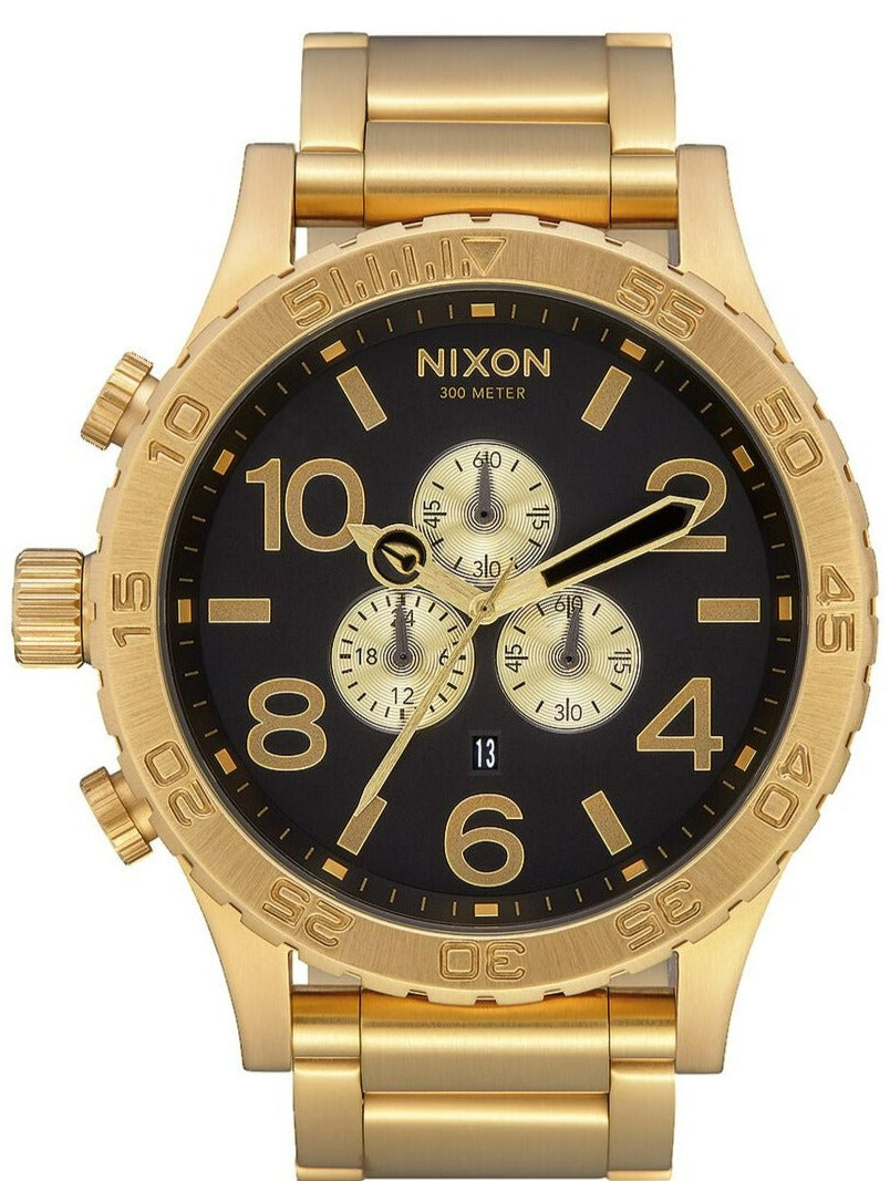 Buy Nixon 51-30 Chrono Gold & Black Men's Watch A083-510 from