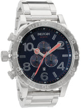 Nixon 51-30 Navy Blue Dial Silver Men's Watch A083-307