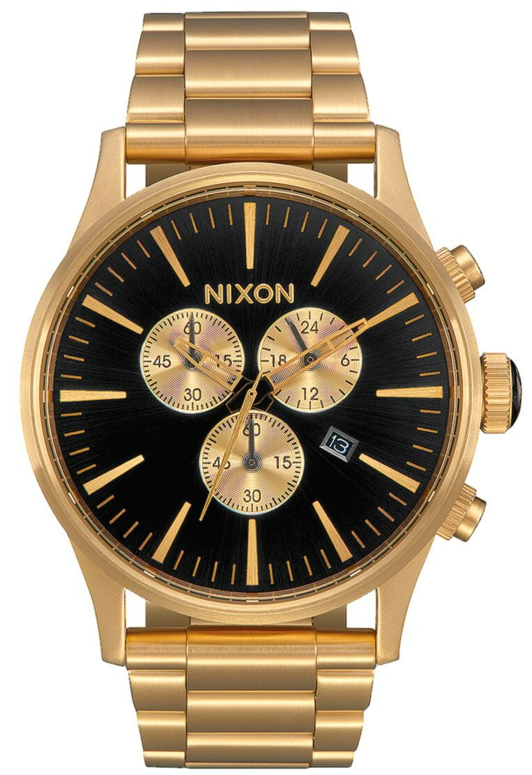 Nixon Sentry Chrono All Gold & Black Reloj para hombre Reloj para hombre A386-510
