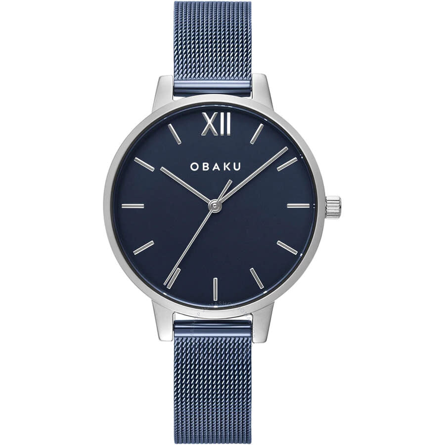 Obaku Liv Arctic Quartz Blue Dial Ladies Watch V209LXCLML - The Watches Men & Co