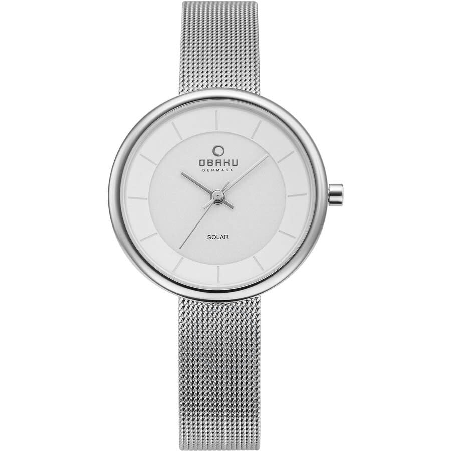 Obaku Lys Quartz White Dial Ladies Watch V206LRCWMC - The Watches Men & Co