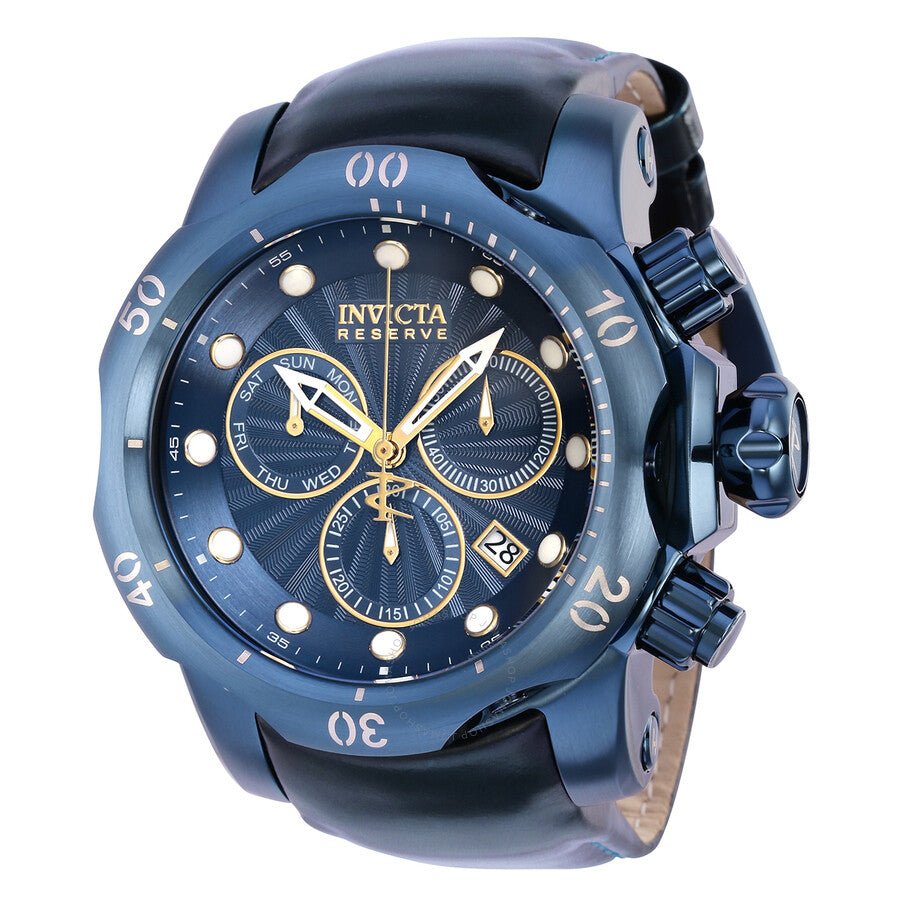 Open Box - Invicta Reserve Venom Chronograph Quartz Blue Dial Men's Watch 36286 - The Watches Men & Co