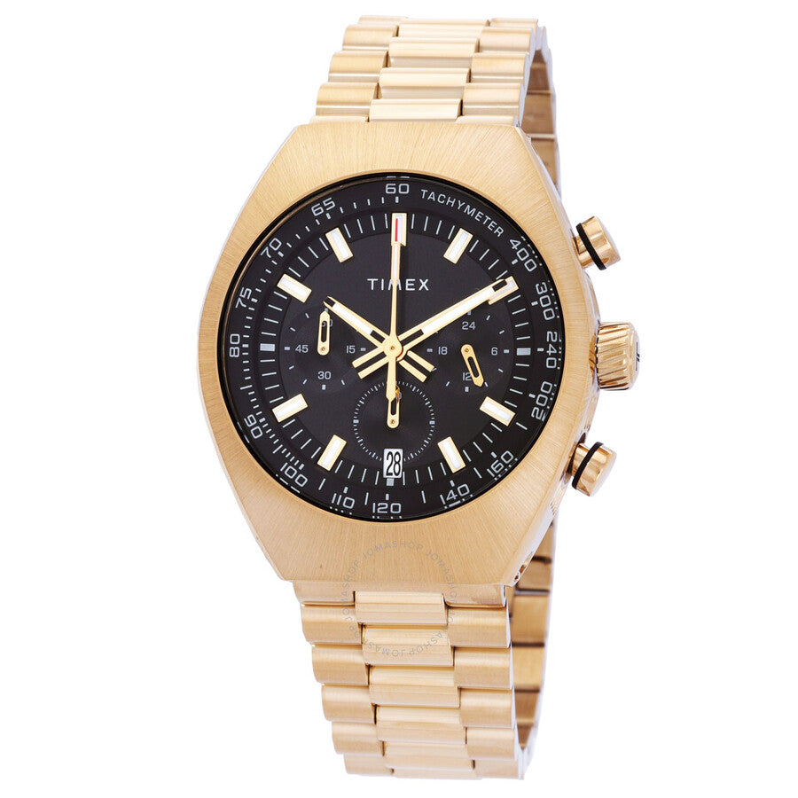 Open Box - Timex Legacy Chronograph Quartz Black Dial Men's Watch TW2W22100 - The Watches Men & Co