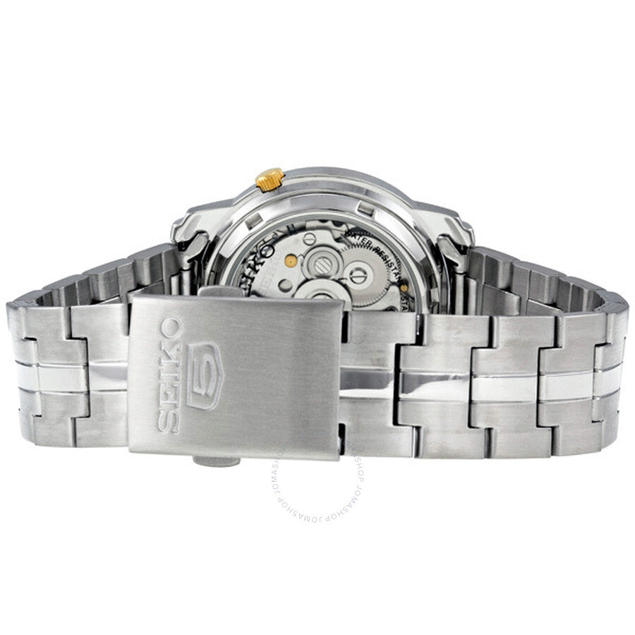 Seiko 5 Automatic Grey Dial Stainless Steel Men's Watch SNKK67 - The Watches Men & Co #3